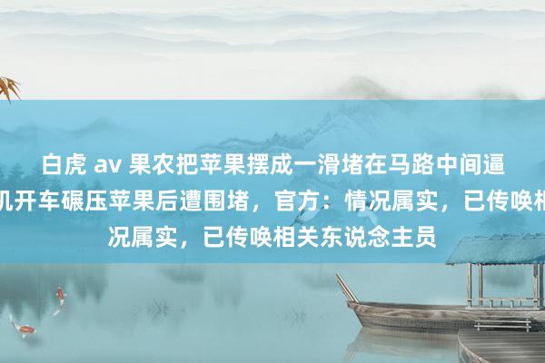 白虎 av 果农把苹果摆成一滑堵在马路中间逼停司机，有司机开车碾压苹果后遭围堵，官方：情况属实，已传唤相关东说念主员