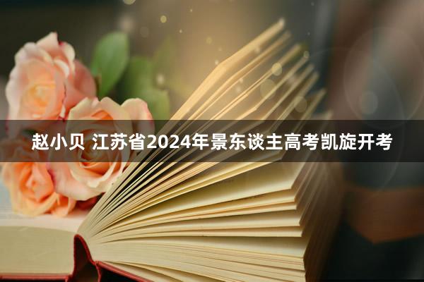 赵小贝 江苏省2024年景东谈主高考凯旋开考