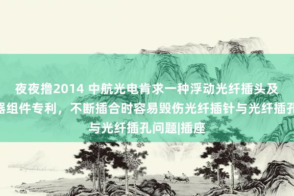 夜夜撸2014 中航光电肯求一种浮动光纤插头及光纤相连器组件专利，不断插合时容易毁伤光纤插针与光纤插孔问题|插座