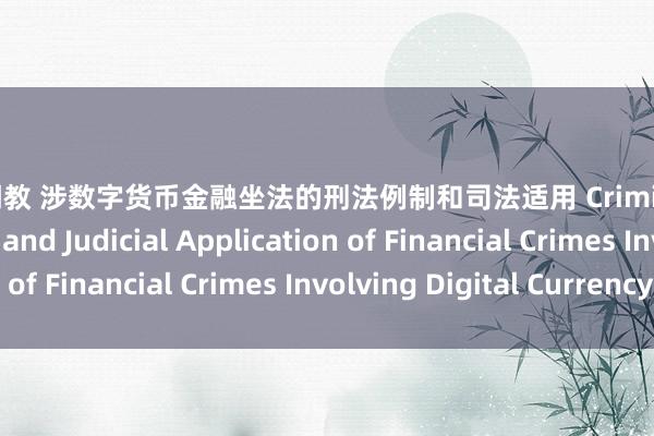 电击 调教 涉数字货币金融坐法的刑法例制和司法适用 Criminal Law Regulation and Judicial Application of Financial Crimes Involving Digital Currency