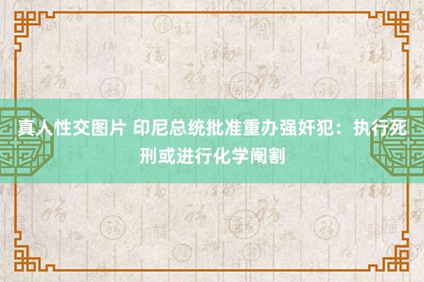 真人性交图片 印尼总统批准重办强奸犯：执行死刑或进行化学阉割